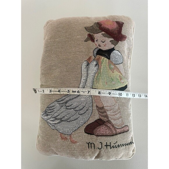Little Dutch Girl And Geese Tapestry Pillow By M.J. Hummel 17x12 - Picture 6 of 6